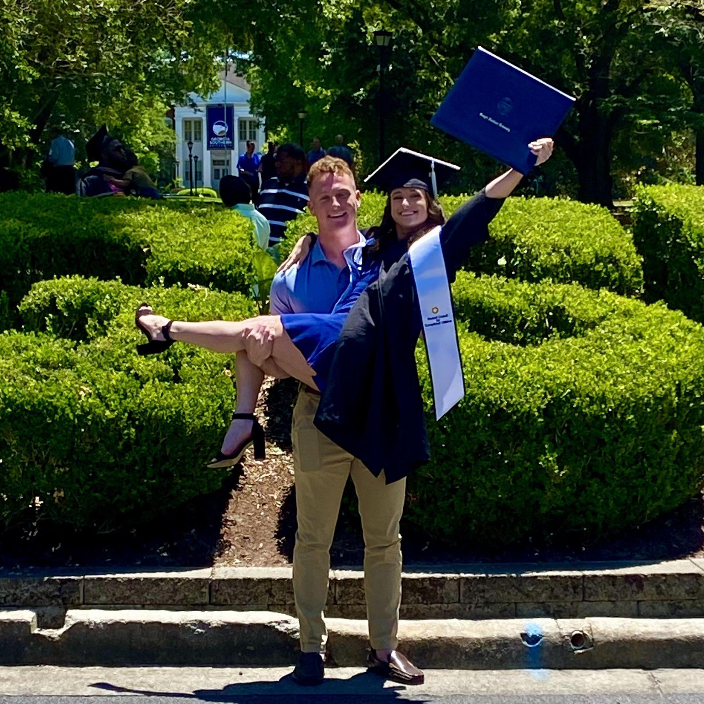 I wouldnt have gotten my degree if I hadn't had mason cheering me on those last few years of internships and student teaching!