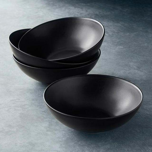 Open Kitchen by Williams Sonoma Matte Coupe Bowls, Set of 4, Black