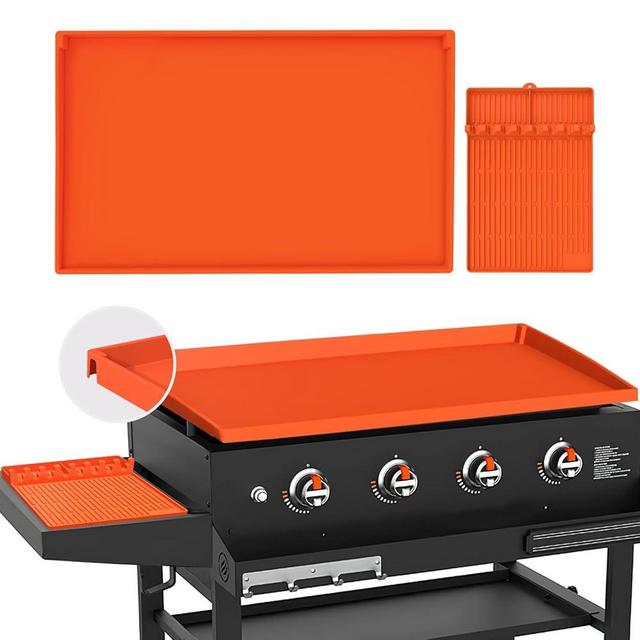 Full-Edge 36" Blackstone Silicone Griddle Cover, Includes 16" Silicone Spatula Mat, Premium Food-Grade Grill Buddy Mat, Reusable Top Protector, Ideal for All-Season Outdoor Use