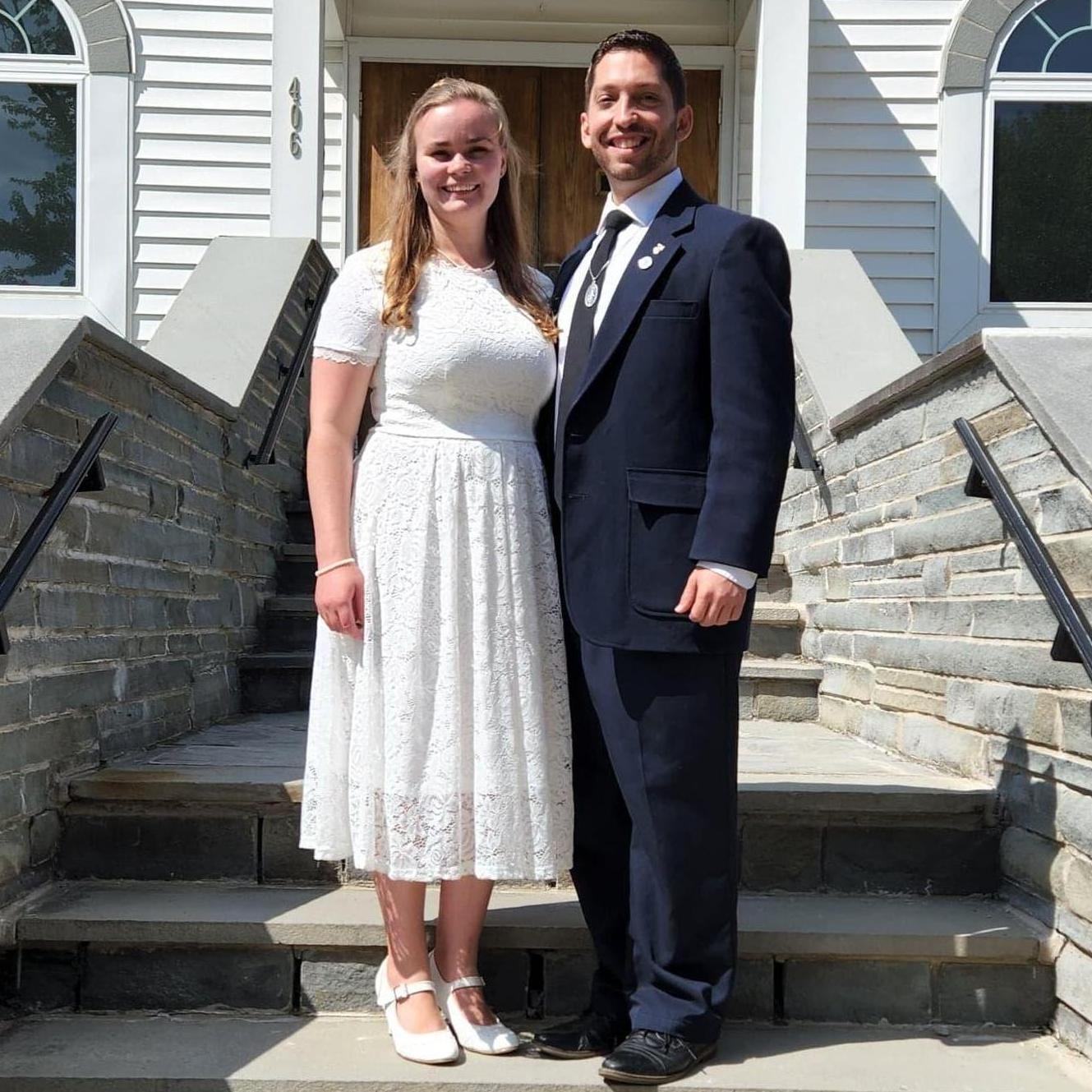 Right after our betrothal on the steps of St. Athanasius