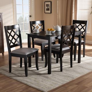 Verner Finished 5-Piece Wood Dining Set