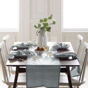 Linen Table Runner in Mist