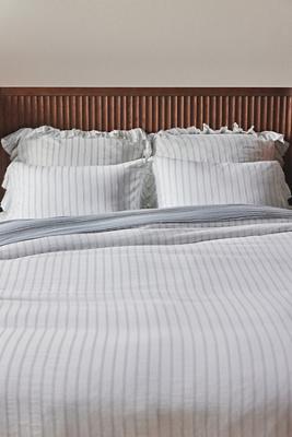 Organic Cotton Spa Sateen Ruffled Duvet Cover