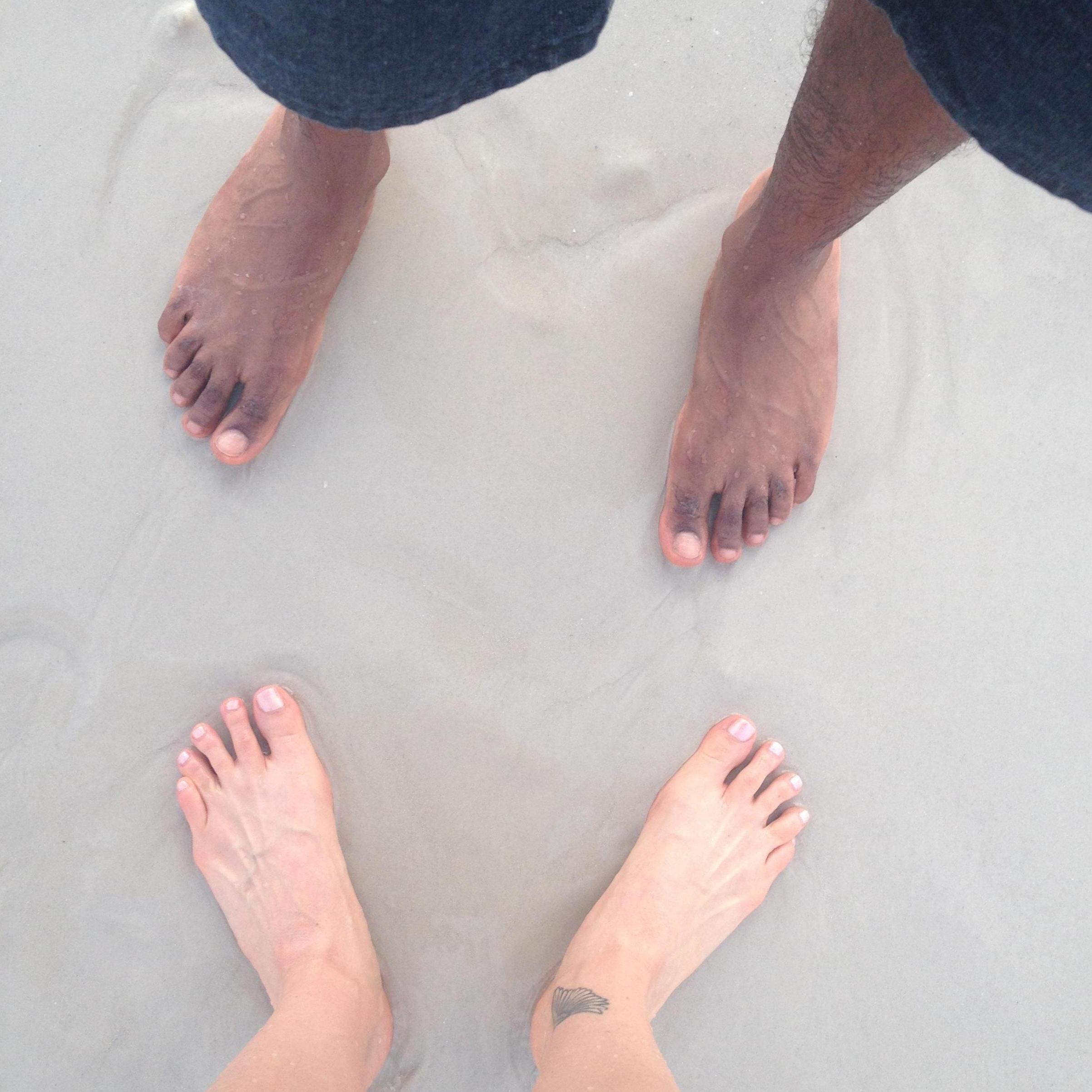 Played in the sand on our first Vacation together.