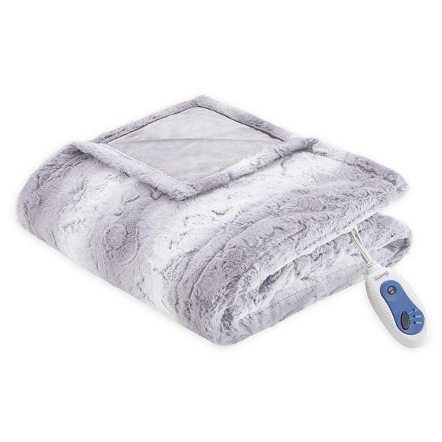 Beautyrest® Zuri Heated 70-Inch x 50-Inch Throw Blanket in Grey