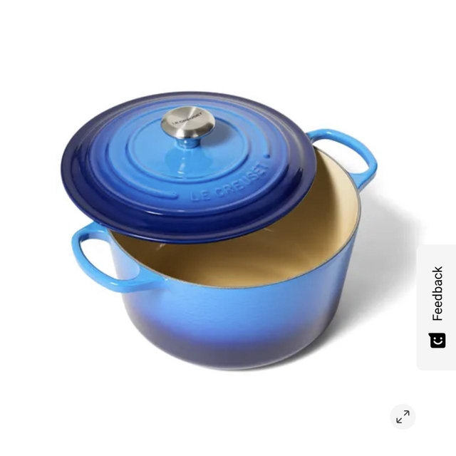 Le Creuset Signature Deep Round Dutch Oven, 6.5 qt. - Exclusive Color Azure Blue