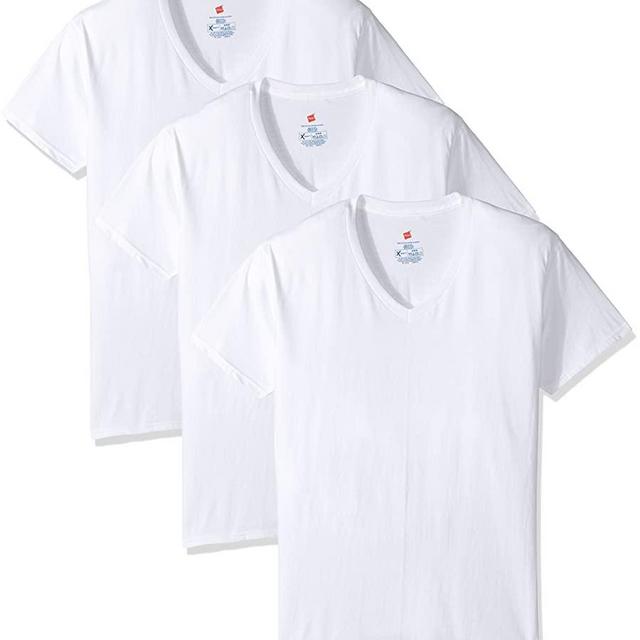 Hanes Ultimate Men's 3-Pack X-Temp Comfort V-Neck T-Shirt, White, XX-Large