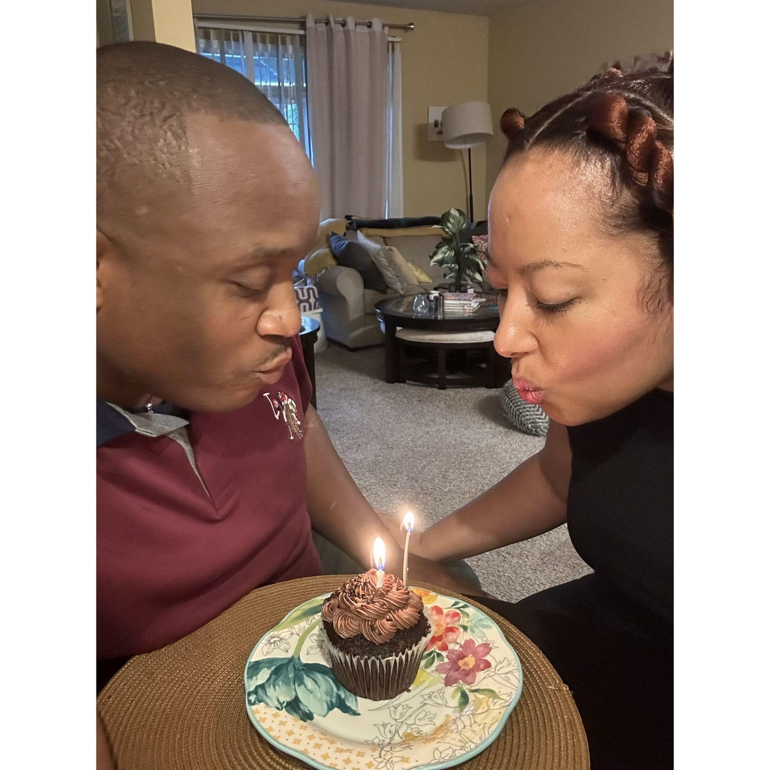 Celebrating our 1 year dating anniversary! "It's Our Anniversary" song playing in the background.