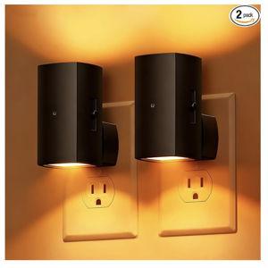 Brightown 2 Pack Black Amber Evening Lights Plug