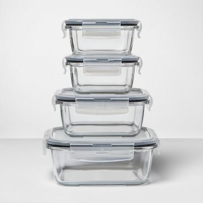 8pc Square Glass Food Storage Container Set - Made By Design™