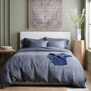 European Linen Duvet Cover in Nightfall (Queen)