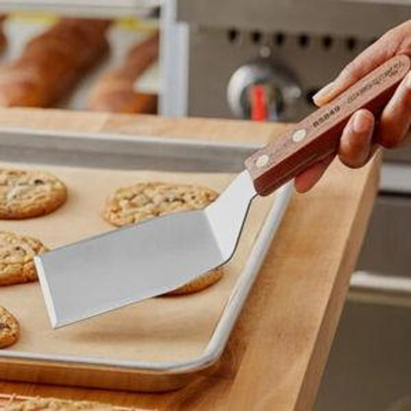 Dexter-Russell 16271 4" x 3" Beveled Edge Solid Turner - Wood Handle