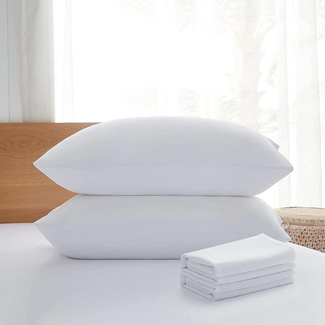Acanva Bed Pillows 2 Pack Hotel Collection Luxury Soft Inserts for Sleeping-Breathable and Comfortable for Stomach Back Sleepers, King Size with Cover (Pack of 2), White 2 Count