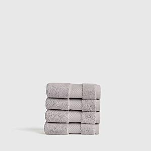 Quince Turkish Ultra Plush Washcloth (Set of 4) in Grey