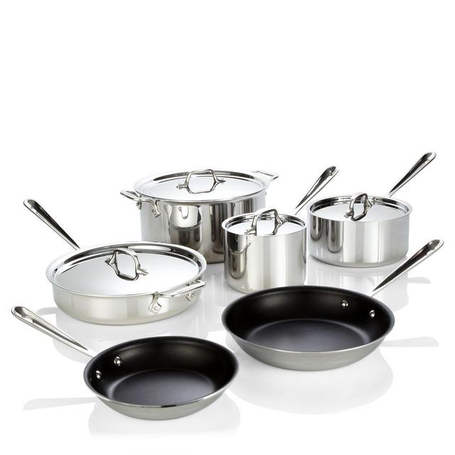 All-Clad - All Clad Stainless Steel Nonstick 10-Piece Cookware Set