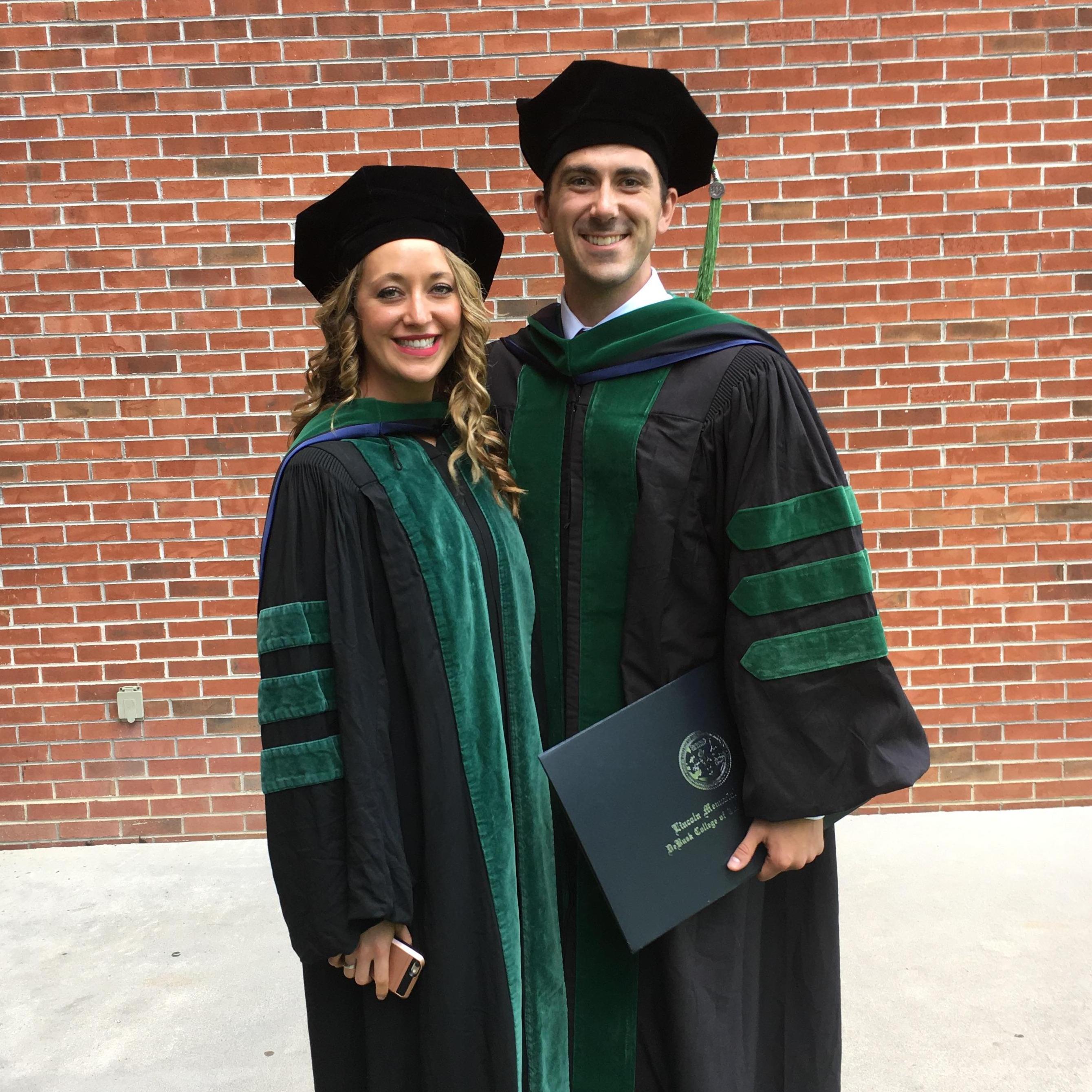 Medical School Graduation
We met in Harrogate, TN while attending Lincoln Memorial University DeBusk College of Osteopathic Medicine