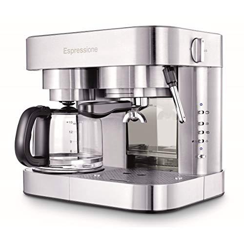 Espressione EM-1040 Stainless Steel Machine Espresso and Coffee Maker, 1.5 L