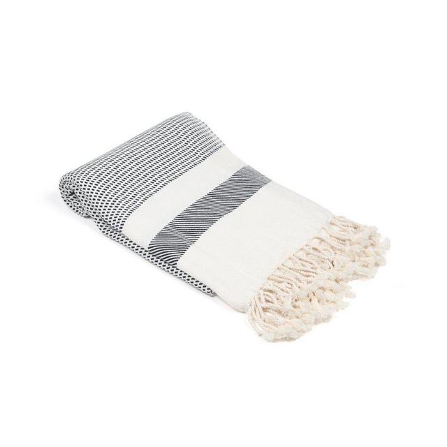 Pixel Turkish Towel / Throw - Gray