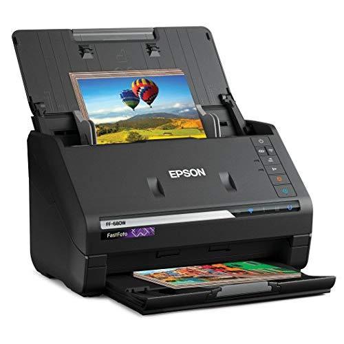 Epson FastFoto FF-680W Wireless High-Speed Photo and Document Scanning System, Black