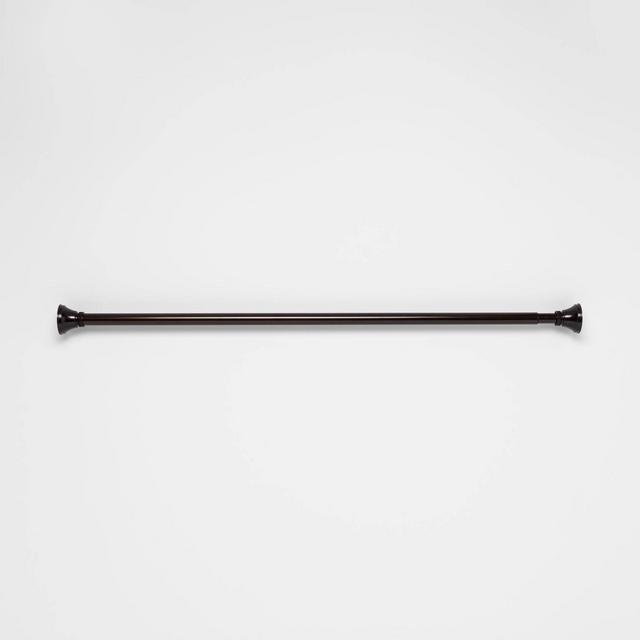 72" Rust Proof Stainless Steel Two-Way Mount Taper Finial Shower Curtain Rod Bronze - Threshold™