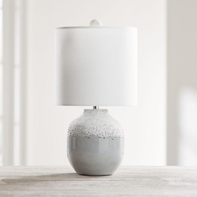 Quinn Grey and White Table Lamp