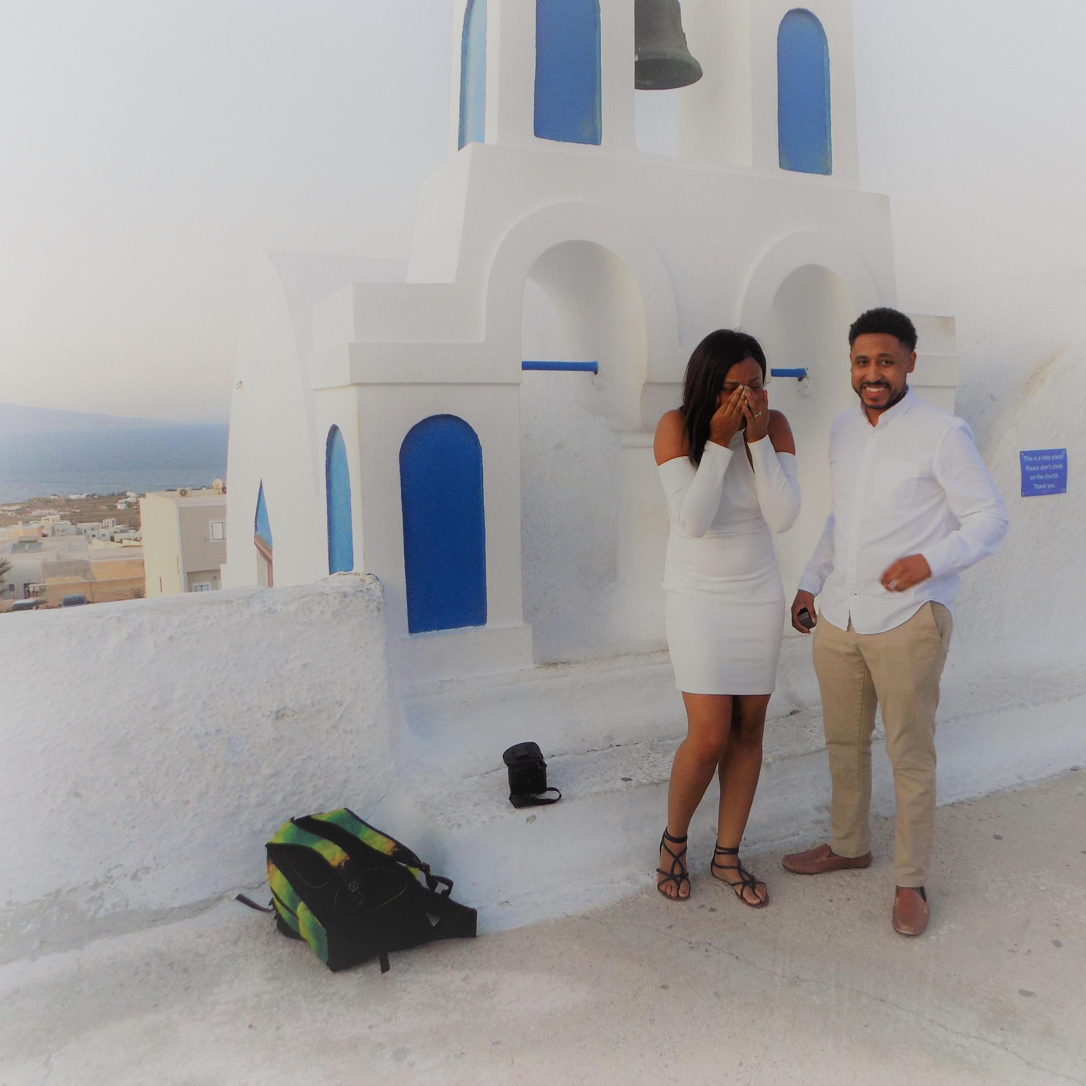 Jamal took Marisa all the way to Greece, just to propose. She said yes!
