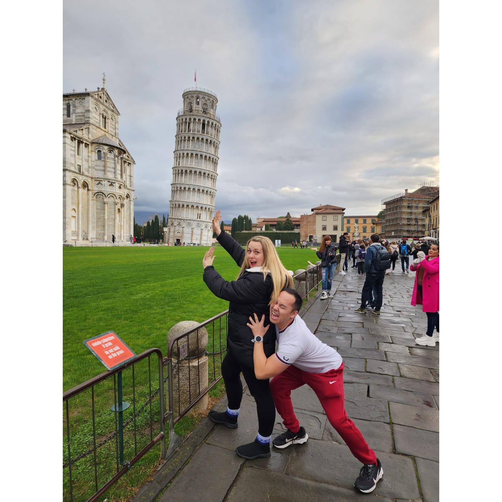 The Leaning Tower of Pisa in Italy