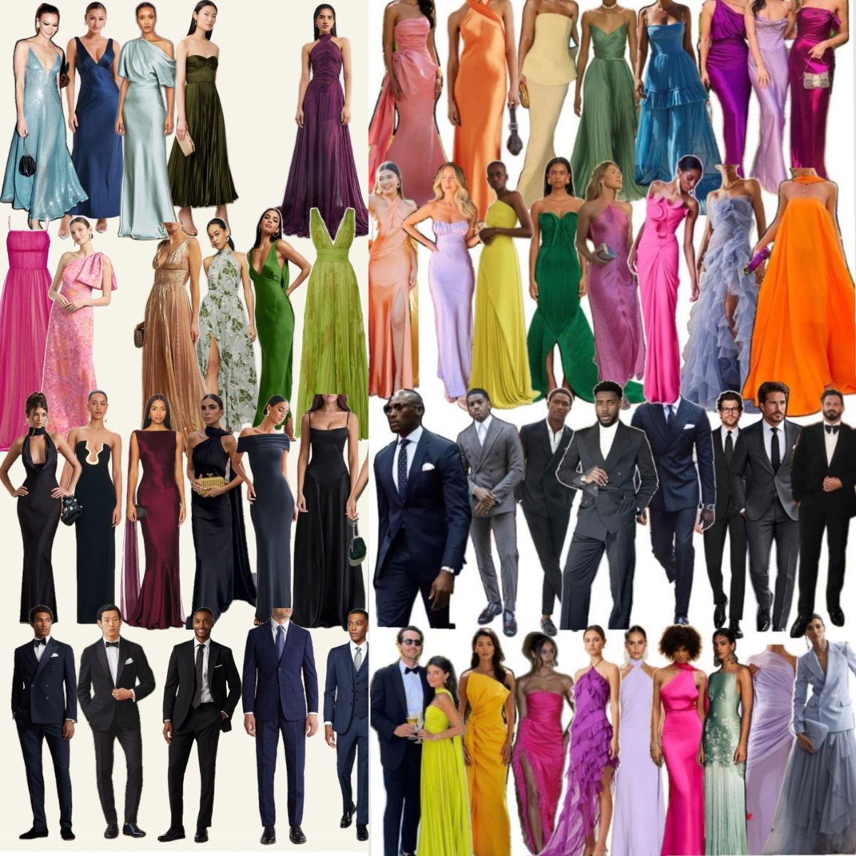 Reception - This is our most formal event. Think elegant, gala-style attire—long dresses or gowns, suits, or formal Indian wear. Dress to celebrate in sophisticated styles and evening-ready looks.