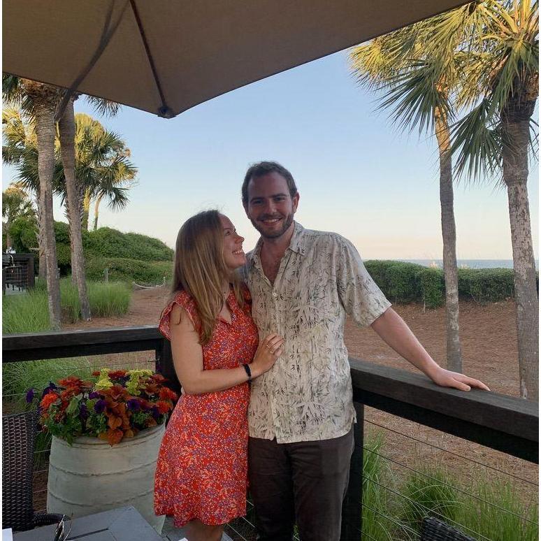 On vacation with Ben's family in 2022. This was Alice's first time meeting Ben's parents and his sister, Sarah.