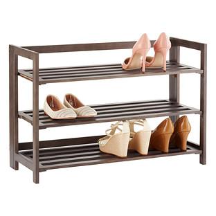 3-Tier Driftwood Folding Shoe Rack