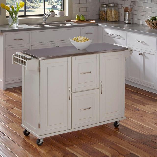 Dolly Madison Patriot Kitchen Cart in White