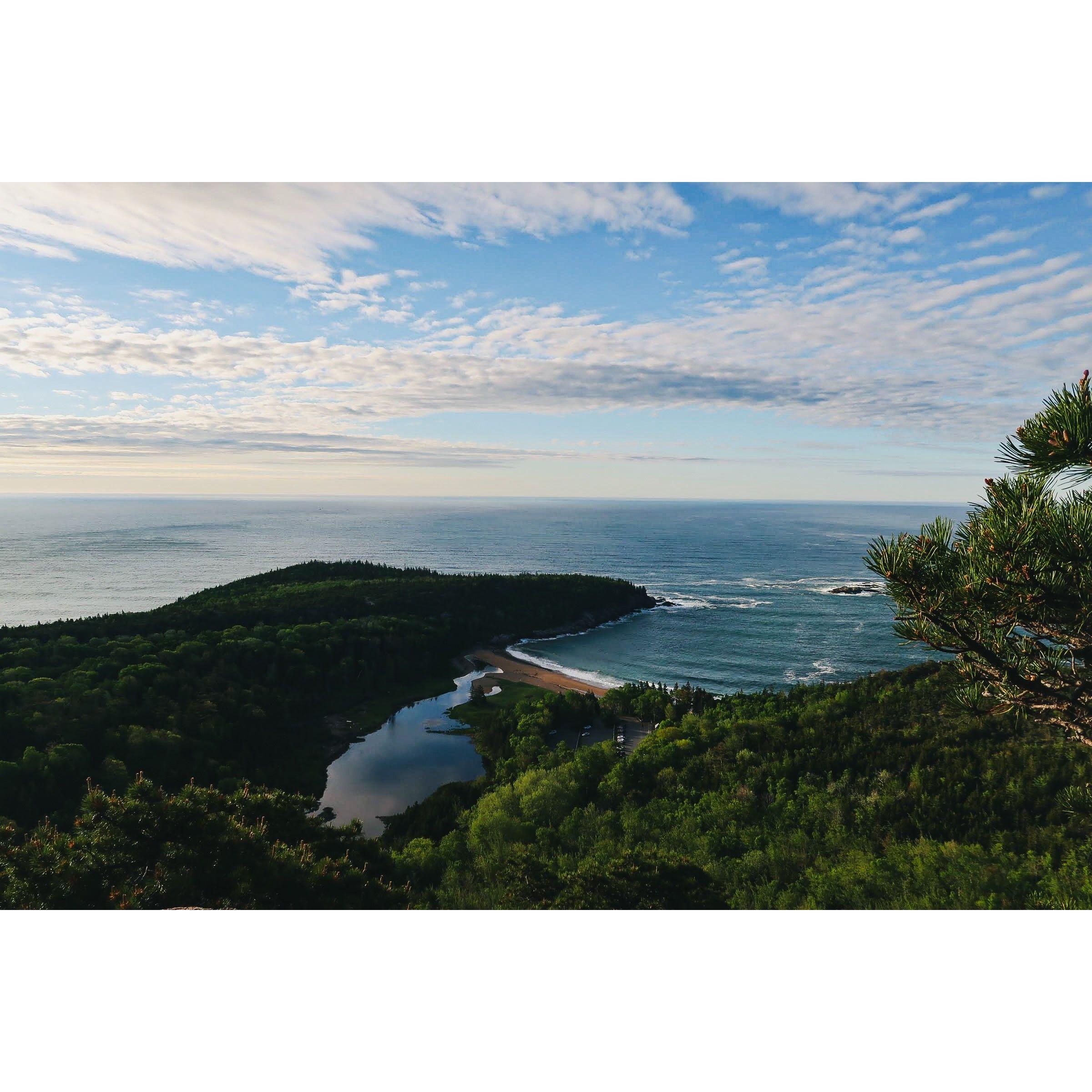Where Aaron proposed! Top of Beehive Trail, Acadia National Park, Bar Harbor Maine