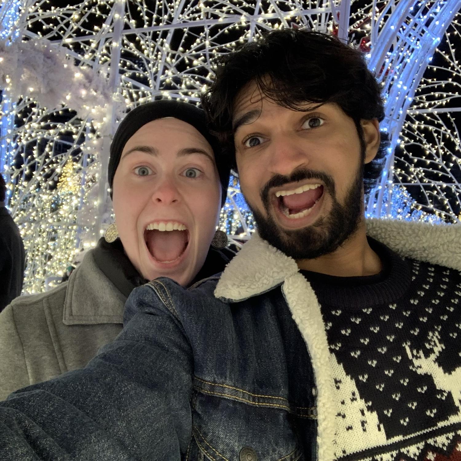 A Christmas light show in DC.
