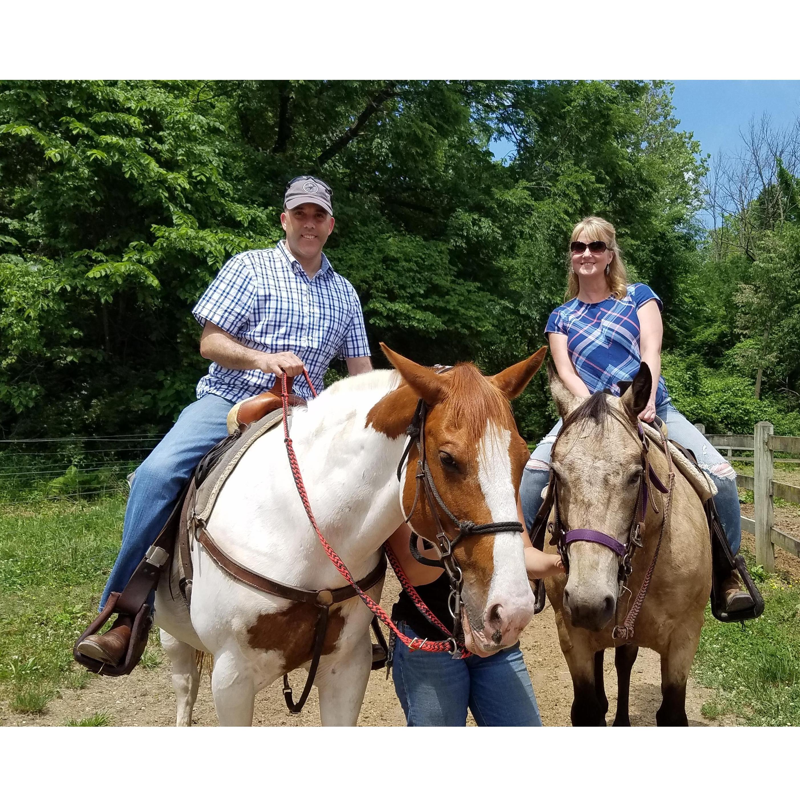 On our 3rd date we went horseback riding. Little did I know how much Cindy loves horses.