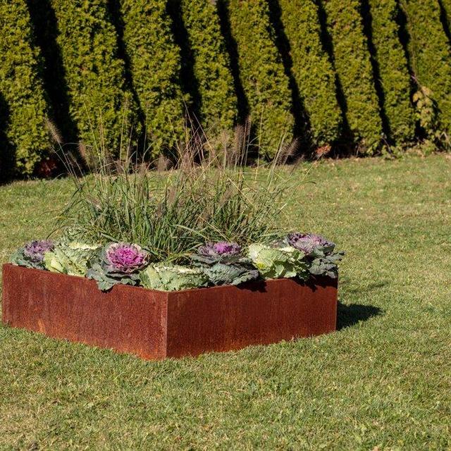 Metallic Series 4 ft x 4 ft Corten Steel Raised Garden Bed