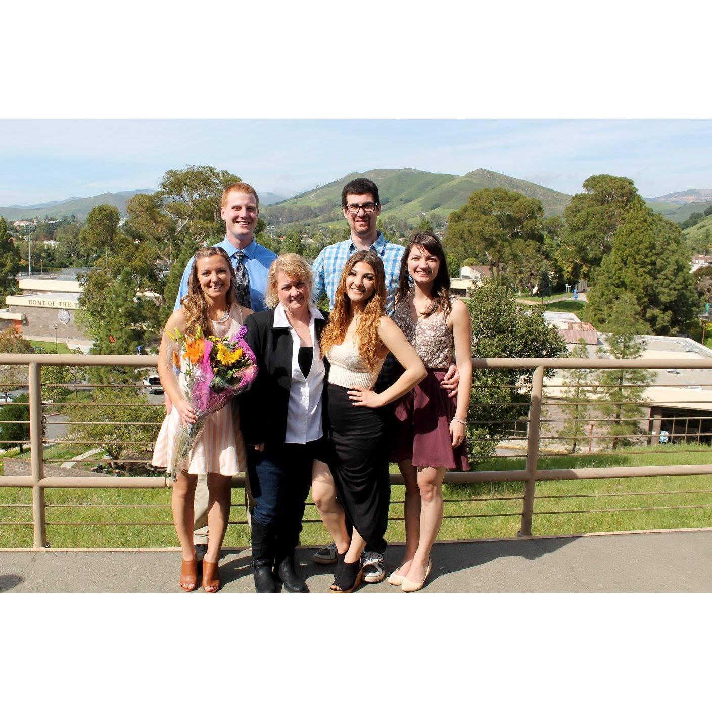 Celebrating Emily's teaching credential ceremony in 2016.