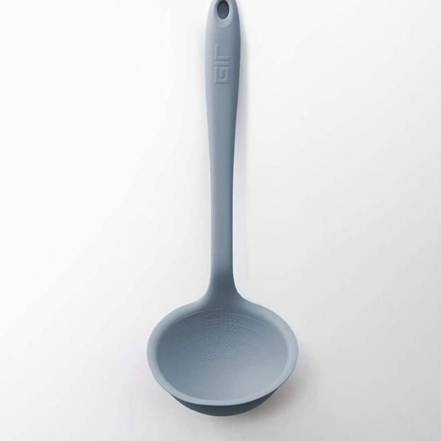 GIR: Get It Right GIRLAU319SLT Premium Silicone Heat-Resistant up to 550°F | Seamless, Nonstick Kitchen Ladles for Cooking, Baking, and Mixing |, 3/4 Cup, Slate