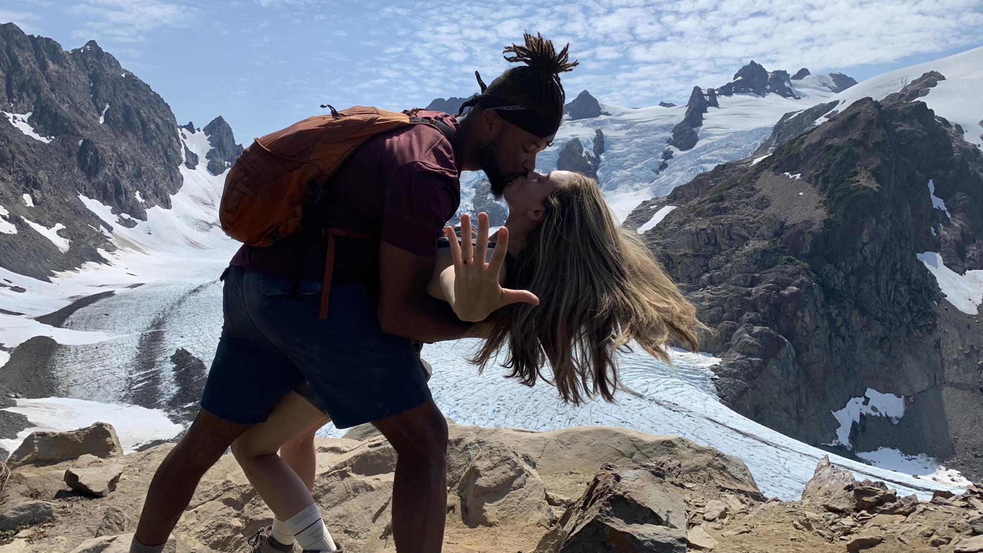 Our first day being an engaged couple! We did an epic hike up to Blue Glacier at the base of Mt. Olympus and were literally speechless at the view, it was incredible.