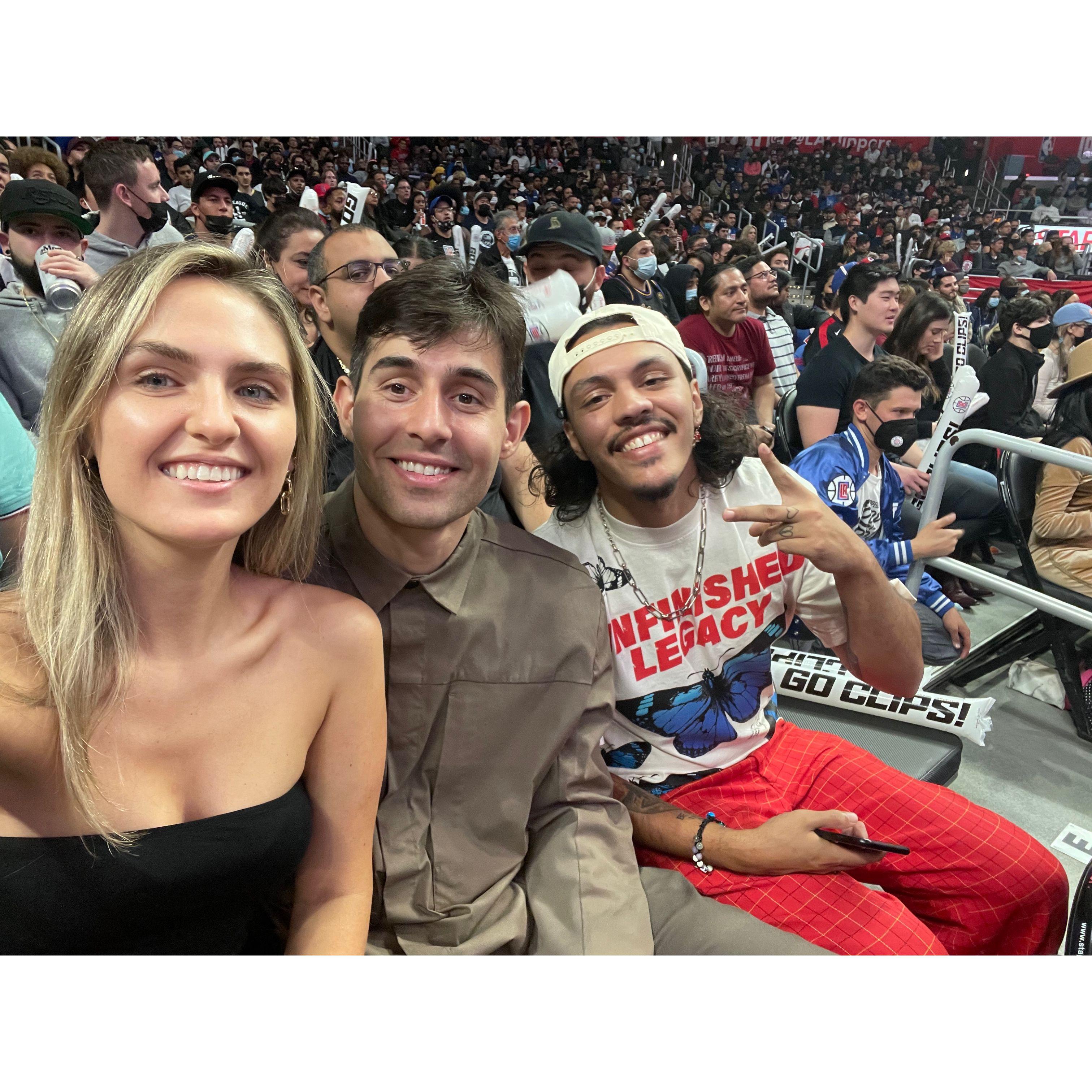Surprise Georgie! Clippers Game with Krispy for G's Birthday