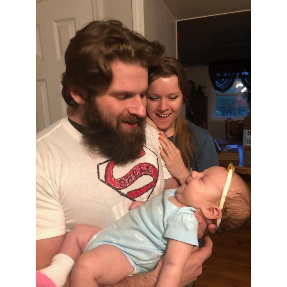 Meeting Chad's beautiful niece Penelope for the first time in June 2020
