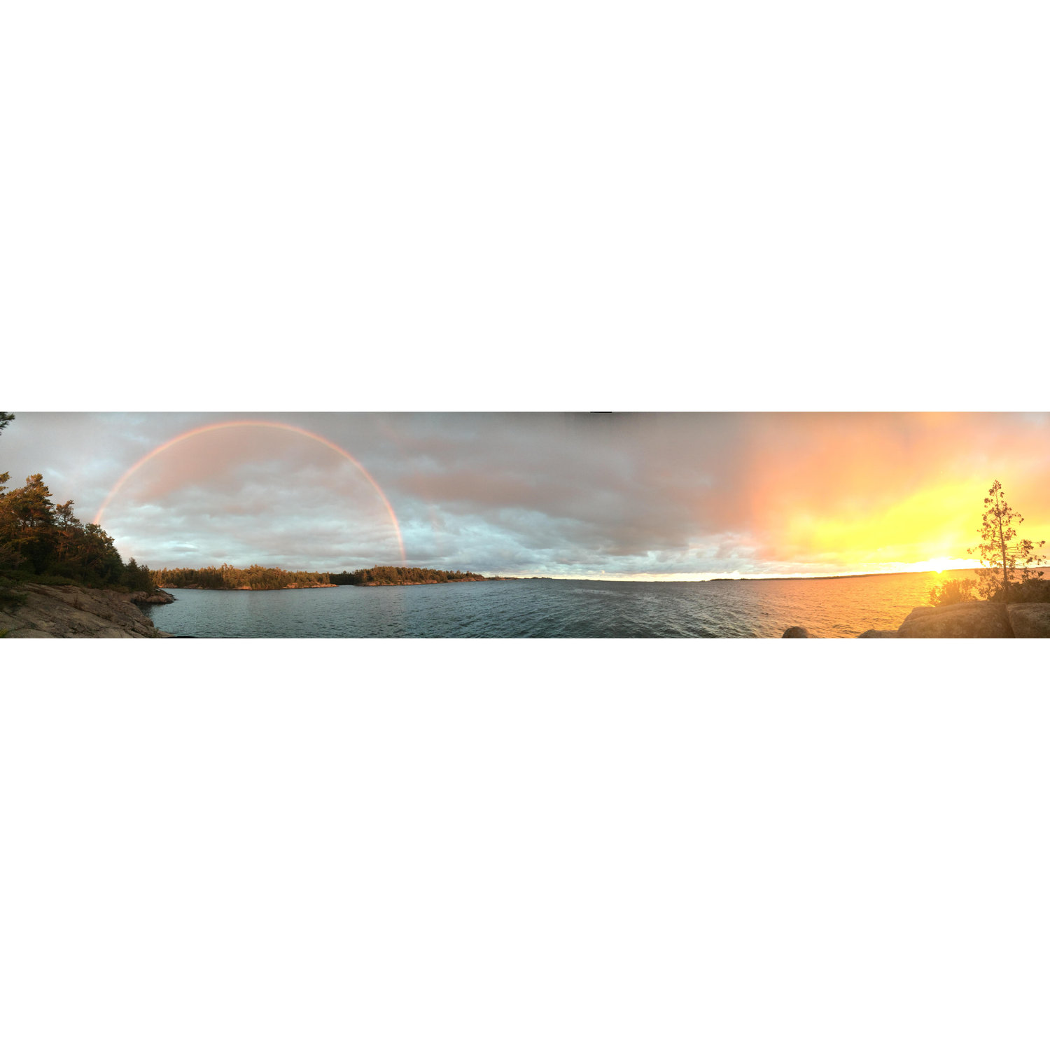 A rainbow as seen from Rainbow Island