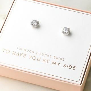 Crystal Square Studs