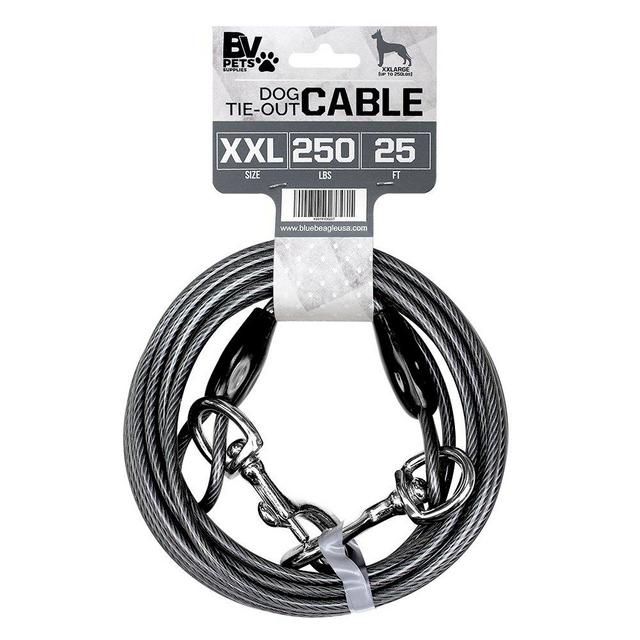 BV Pet Tie Out Cable for Dogs Up to 90/125/ 250 Pounds, 25/30 Feet