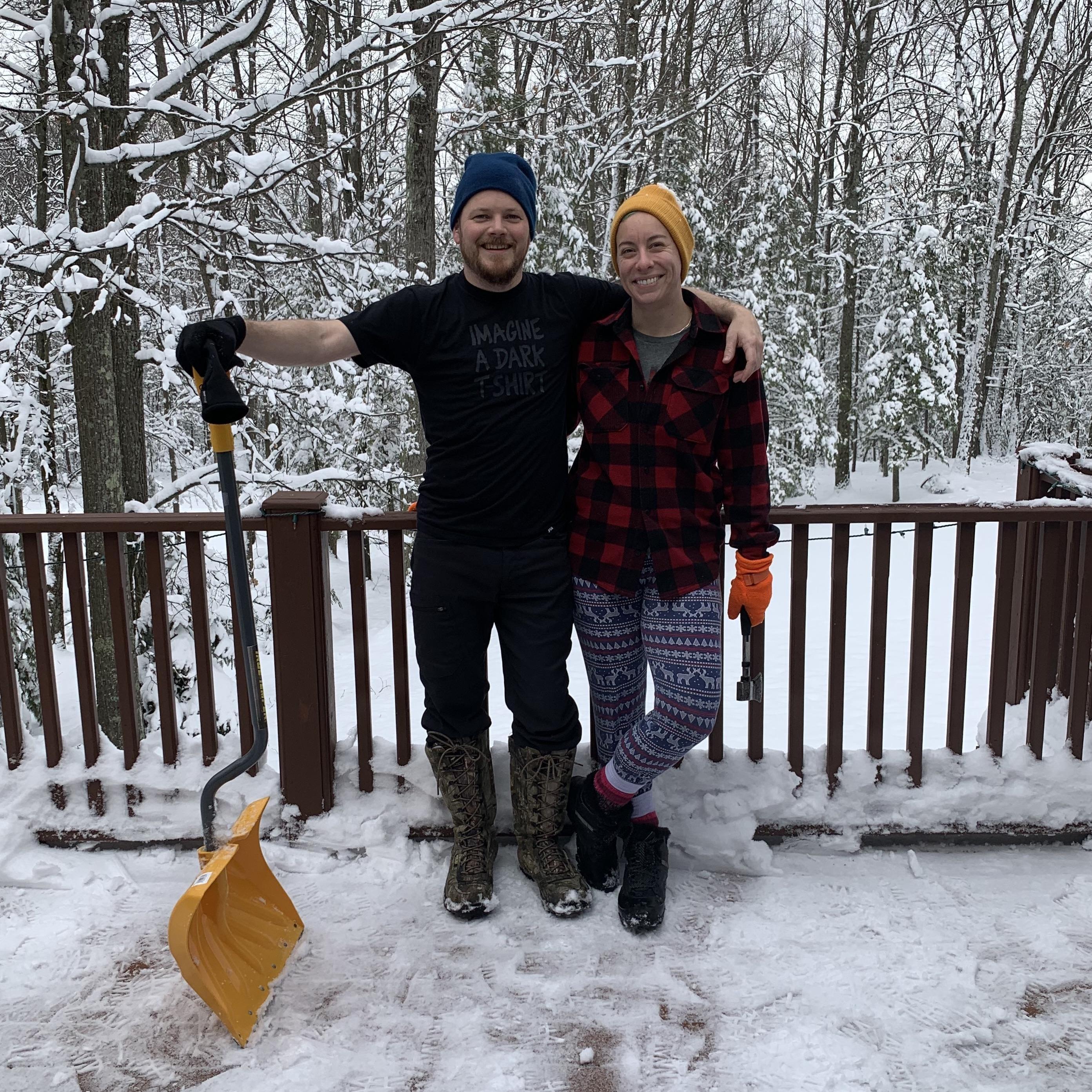 Dan's first time snow shoveling, 2020