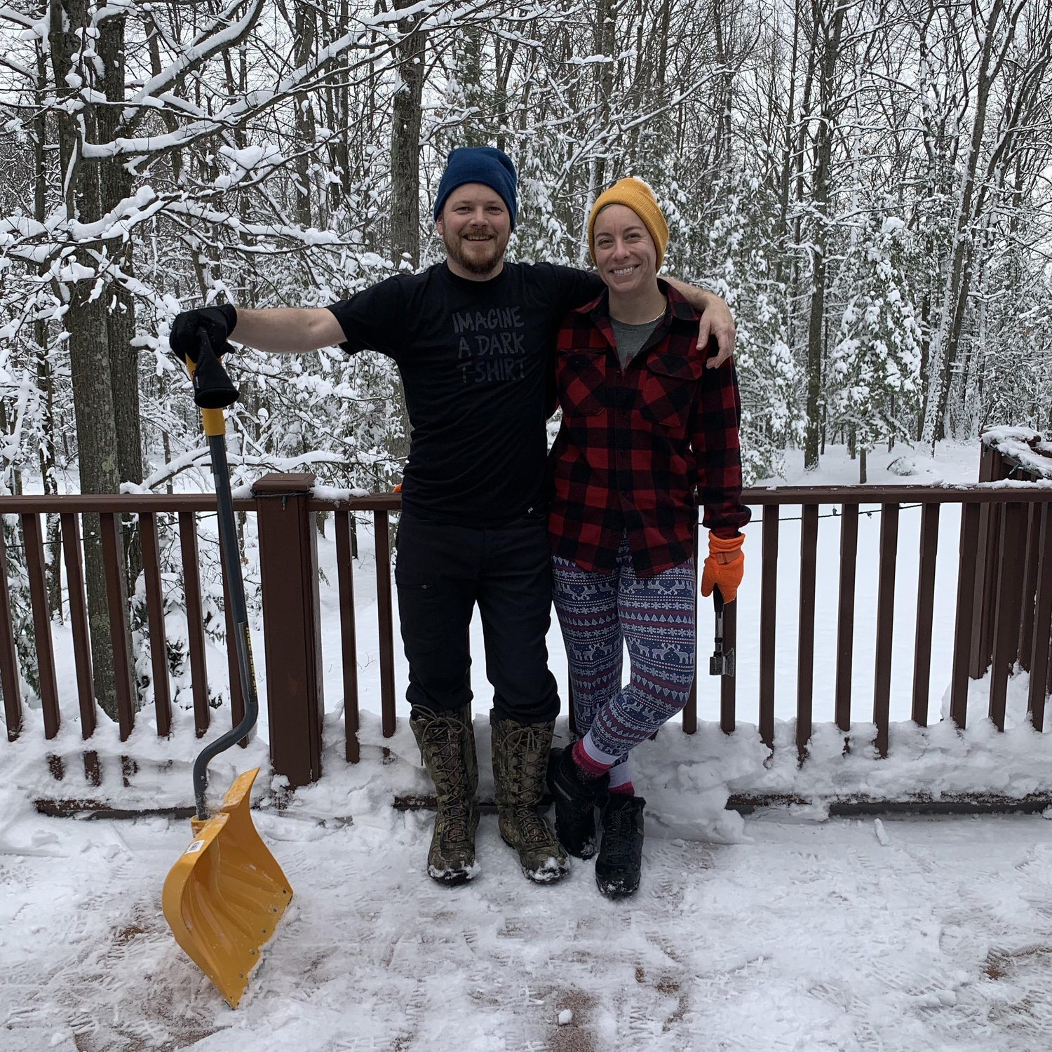 Dan's first time snow shoveling, 2020
