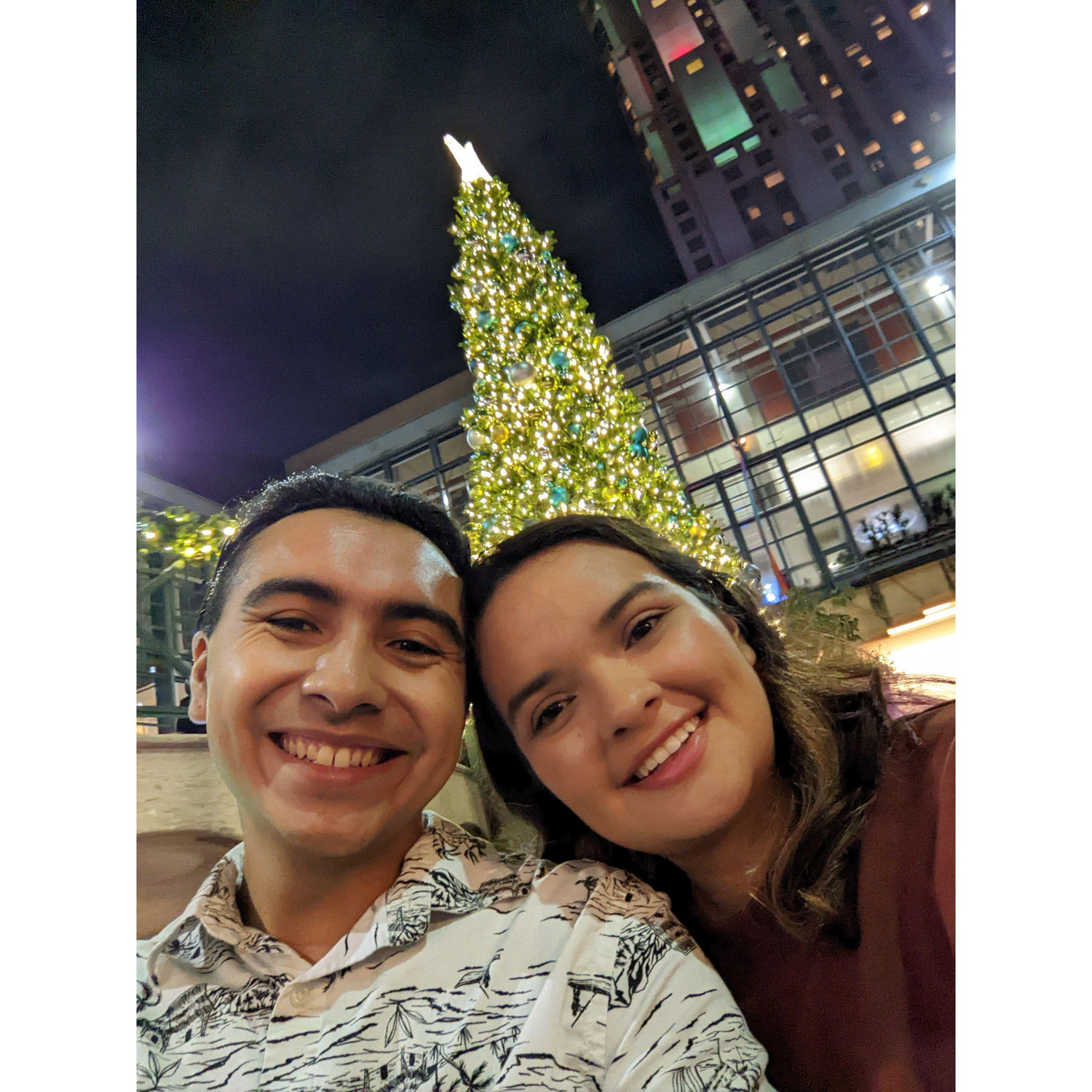 It was Sam's turn to plan our annual christmas date, so she booked us a boat ride on the San Antonio River