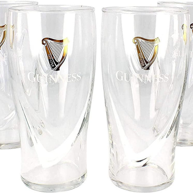 Set of 4 Guinness Beer Glass Pint Glass 20 Ounces