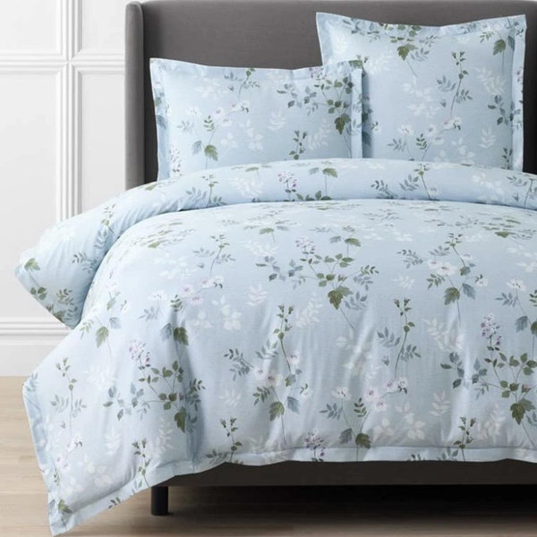 Wispy Meadow Premium Smooth Wrinkle-Free Sateen Duvet Cover - Blue Multi, King/Cal. King