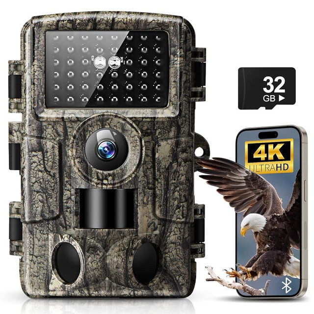 MRSCRET WiFi Trail Camera,4K 60MP Game Cameras with Night Vision Motion Activated Waterproof,Trail Camera Sends Picture to Cell Phone,Suitable for Outdoor Wildlife Detection, Monitoring Home Security
