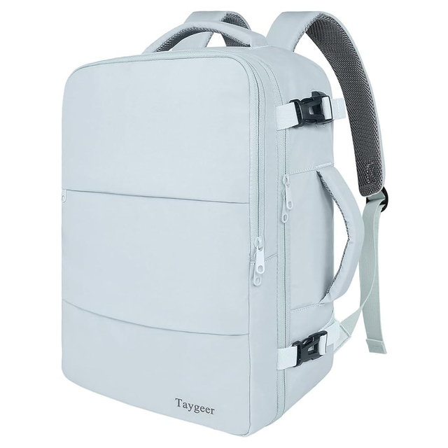 Taygeer Carry On Backpack, 40l Travel Backpack for Women Airline Approved, Cute Underseat Personal Item Travel Bag With Shoe Compartment, Casual Daypack Gifts for Friend Hiking Outdoor Weekend,Blue